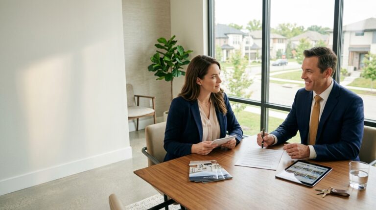Homebuyer reviewing a buyer-agent agreement and real estate commission terms in 2026
