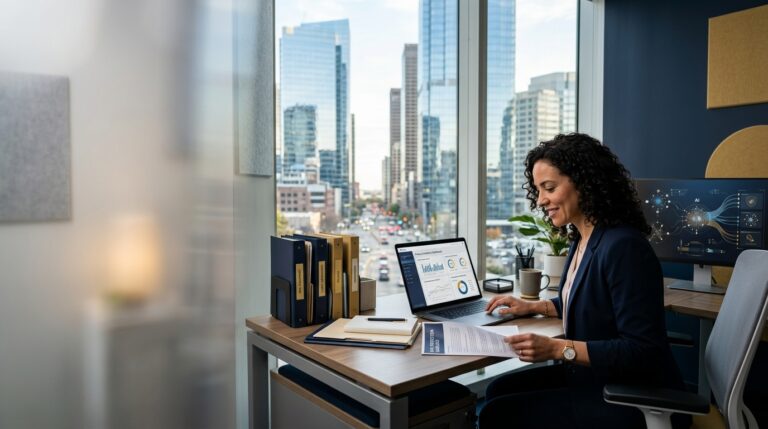 Small business owner reviewing 2026 state privacy and AI compliance requirements